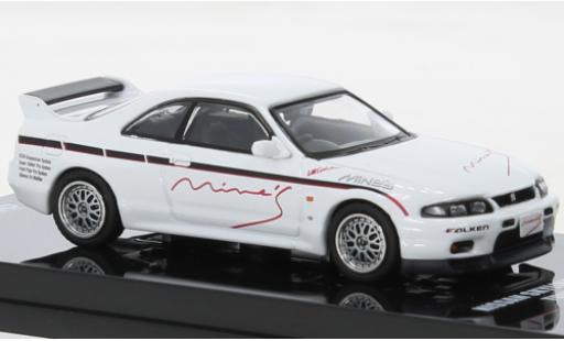 Nissan Skyline 1/64 INNO64 GT-R N1 (R33) Tuned by Mines white RHD diecast model cars