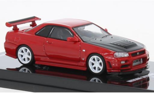 Nissan Skyline 1/64 INNO64 GT-R (R34) R-Tune red/carbon RHD diecast model cars