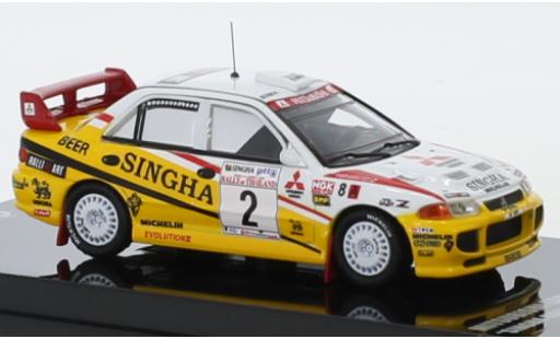 Diecast model cars Mitsubishi Lancer 1/64 INNO64 Evo III No.2 Team Singha RalliArt Singha Rally Thailand 1995 T.Mäkinen/S.Harjanne Mitsubishi Lancer 1/64 INNO64 Evo III No.2 Team Singha RalliArt Singha Rally Thailand 1995 T.Mäkinen/S.Harjanne diecast model cars