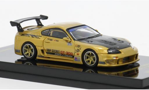 Toyota Supra 1/64 INNO64 (A80) Top Secret GT-300 gold 1993 1:64 diecast model cars