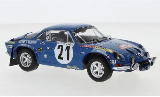 Alpine A110 1/24 IXO Renault No.21 Rallye Monte Carlo 1973 J.P.Nicolas/M.Vial diecast model cars