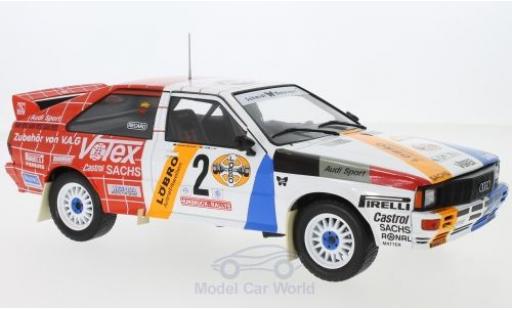 Diecast model cars Audi Quattro 1/18 IXO quattro No.2 Schmidt Motorsport Rallye DM Hunsrück Rallye 1984 H.Demuth/W.Lux Audi Quattro 1/18 IXO quattro No.2 Schmidt Motorsport Rallye DM Hunsrück Rallye 1984 H.Demuth/W.Lux diecast model cars