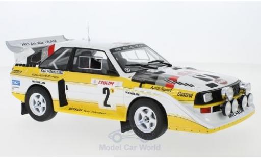 Audi Sport Quattro 1/18 IXO Sport quattro S1 E2 No.2 HB Team HB Rallye WM Rallye Monte Carlo 1986 mit Decals W.Röhrl/C.Geistdörfer diecast model cars