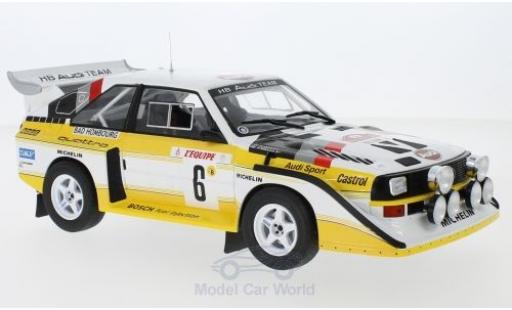 Audi Sport Quattro 1/18 IXO Sport quattro S1 E2 No.6 HB Team HB Rallye WM Rallye Monte Carlo 1986 mit Decals H.Mikkola/A.Hertz diecast model cars