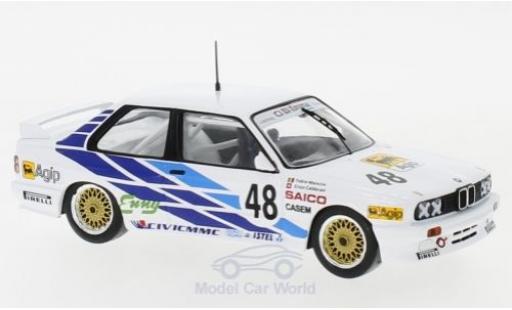 Bmw M3 1/43 IXO (E30) No.48 CiBiEmme WTCC 1987 J.Calderari/F.Mancini diecast model cars