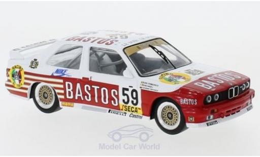 Bmw M3 1/43 IXO (E30) No.59 Bastos WTCC 24h Spa 1987 D.Vermeersch/G.Fontanesi/M.Micangeli diecast model cars