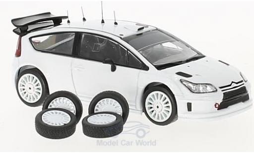 Citroen C4 WRC 1/43 IXO WRC white 2010 Plain Body Version inklusive 4 Ersatzräder diecast model cars