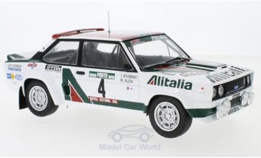 Diecast model cars Fiat 131 1/18 IXO Abarth No.4 Rallye WM Rallye Portugal 1978 M.Alen/I.Kivimaki Fiat 131 1/18 IXO Abarth No.4 Rallye WM Rallye Portugal 1978 M.Alen/I.Kivimaki diecast model cars