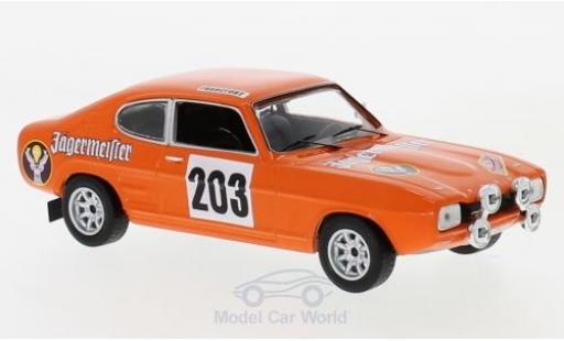 Ford Capri 1/43 IXO MkI No.203 Jägermeister Rally Monte Carlo 1973 E.Schimpf/E.-J.Zauner diecast model cars