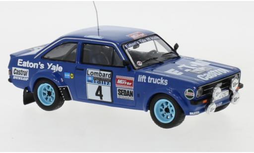 Ford Escort 1/43 IXO MK II RS No.4 Eaton Yale Rallye WM RAC Rally 1979 B.Waldegaard/B.Thorszelius diecast model cars