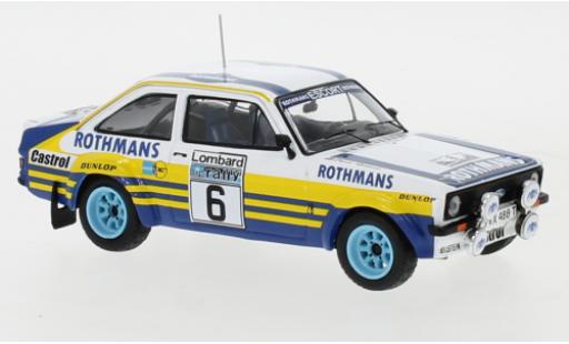 Ford Escort 1/43 IXO MK II RS No.6 Rothmans Rallye WM RAC Rally 1979 A.Vatanen/D.Richards diecast model cars