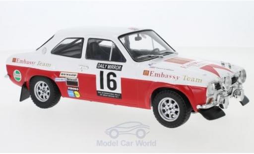 Diecast model cars Ford Escort 1/18 IXO MK1 RS 1600 No.16 Embassy RAC Rallye 1971 T.Makinen/H.Liddon Ford Escort 1/18 IXO MK1 RS 1600 No.16 Embassy RAC Rallye 1971 T.Makinen/H.Liddon diecast model cars