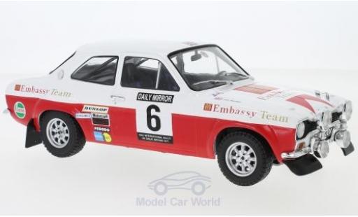 Diecast model cars Ford Escort 1/18 IXO MK1 RS 1600 No.6 Embassy RAC Rallye 1971 R.Clark/J.Porter Ford Escort 1/18 IXO MK1 RS 1600 No.6 Embassy RAC Rallye 1971 R.Clark/J.Porter diecast model cars