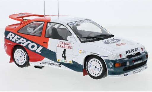 Diecast model cars Ford Escort 1/24 IXO RS Cosworth No.4 Repsol Rallye WM Rallye San Remo 1996 C.Sainz/L.Moya Ford Escort 1/24 IXO RS Cosworth No.4 Repsol Rallye WM Rallye San Remo 1996 C.Sainz/L.Moya diecast model cars