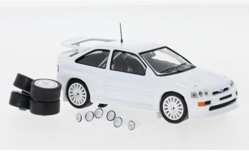 Ford Escort 1/43 IXO RS Cosworth white 1994 Plain Body Version y compris les 4 Ersatzräder et extra Scheinwerfer diecast model cars