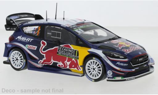 Ford Fiesta 1/24 IXO WRC No.1 MS Sport Red Bull Rallye Monte Carlo 2018 S.Ogier/J.Ingrassia diecast model cars