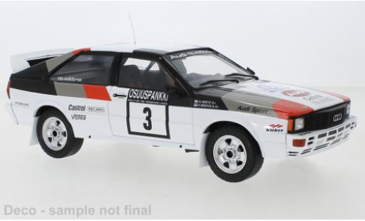 Diecast model cars Audi Quattro 1/18 IXO No.3 1000 Lakes Rally 1982 Audi Quattro 1/18 IXO No.3 1000 Lakes Rally 1982 diecast model cars