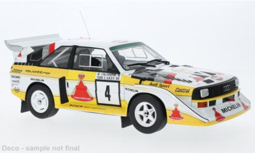 Audi Sport Quattro 1/18 IXO Sport quattro S1 E2 No.4 1000 Lakes Rally 1985 diecast model cars