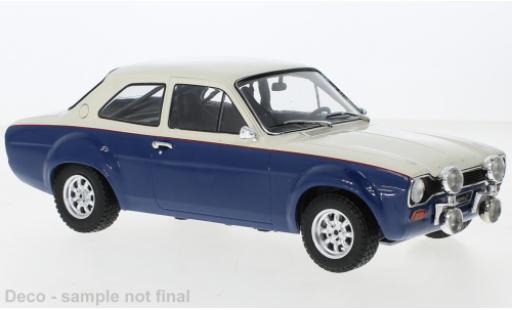 Diecast model cars Ford Escort 1/18 IXO MK1 RS 1600 white/blue 1974 Ford Escort 1/18 IXO MK1 RS 1600 white/blue 1974 diecast model cars