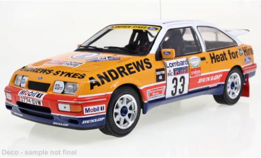 Diecast model cars Ford Sierra 1/18 IXO RS Cosworth No.33 Rally WM Rallye RAC Lombard 1989 Ford Sierra 1/18 IXO RS Cosworth No.33 Rally WM Rallye RAC Lombard 1989 diecast model cars