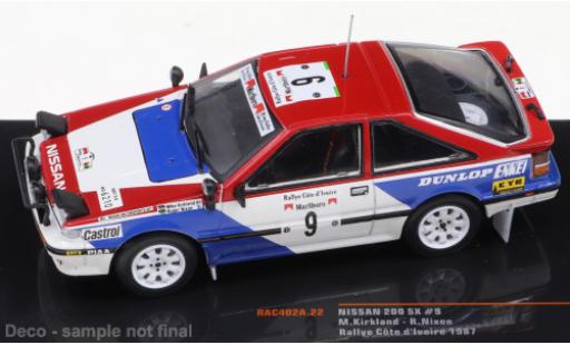 Diecast model cars Nissan 200 SX 1/43 IXO No.9 Rallye Cote d Ivoire 1987 Nissan 200 SX 1/43 IXO No.9 Rallye Cote d Ivoire 1987 diecast model cars