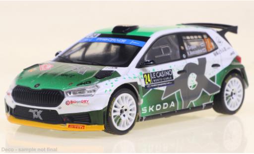 Diecast model cars Skoda Fabia 1/43 IXO No.24 WRC2 Rally Monte Carlo 2023 Skoda Fabia 1/43 IXO No.24 WRC2 Rally Monte Carlo 2023 diecast model cars