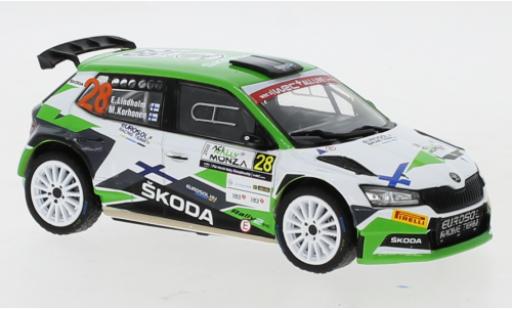 Diecast model cars Skoda Fabia 1/43 IXO R5 Evo No.28 Rallye WM Rallye Monza 2020 Skoda Fabia 1/43 IXO R5 Evo No.28 Rallye WM Rallye Monza 2020 diecast model cars
