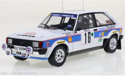 Diecast model cars Talbot Sunbeam 1/24 IXO Lotus No.16 Rallye WM Rally Monte Carlo 1981 Talbot Sunbeam 1/24 IXO Lotus No.16 Rallye WM Rally Monte Carlo 1981 diecast model cars
