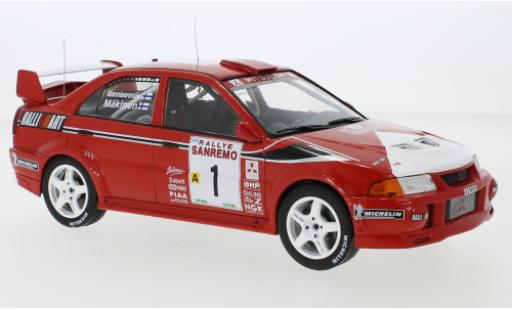 Diecast model cars Mitsubishi Lancer 1/18 IXO RS Evolution VI No.1 Rally San Remo 1999 T.Mäkinen/R.Mannisenmäki Mitsubishi Lancer 1/18 IXO RS Evolution VI No.1 Rally San Remo 1999 T.Mäkinen/R.Mannisenmäki diecast model cars