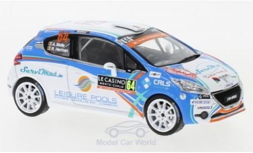 Peugeot 208 1/43 IXO R2 WRC No.64 WRC Rallye Monte Carlo 2018 A.Mole/R.Herman diecast model cars