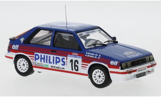 Renault 11 1/43 IXO Turbo No.16 Philips Rallye WM Tour de Corse 1987 A.Oreille/S.Oreille diecast model cars