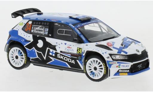Diecast model cars Skoda Fabia 1/43 IXO Rally 2 EVO No.34 Rally Croatia 2021 E.Lindholm/M.Korhonen Skoda Fabia 1/43 IXO Rally 2 EVO No.34 Rally Croatia 2021 E.Lindholm/M.Korhonen diecast model cars
