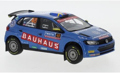 Volkswagen Polo 1/43 IXO GTI R5 No.48 Bauhaus Rallye WM Rallye Finnland 2019 J.Kristoffersson/S.Skjaermoen diecast model cars