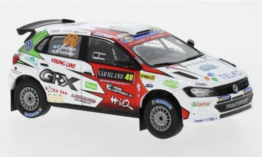 Volkswagen Polo 1/43 IXO GTI R5 No.48 Rallye WM Rallye Schweden 2019 E.Lindholm/M.Korhonen diecast model cars