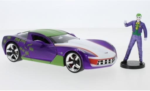 Diecast model cars Chevrolet Corvette 1/24 Jada Toys Stingray Joker 2009 avec figurine Chevrolet Corvette 1/24 Jada Toys Stingray Joker 2009 avec figurine diecast model cars