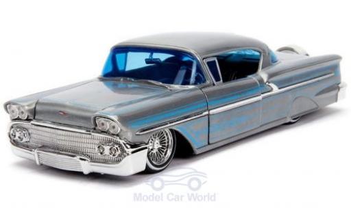 Chevrolet Impala 1/24 Jada Toys Hardtop grey/blue 1958 diecast model cars