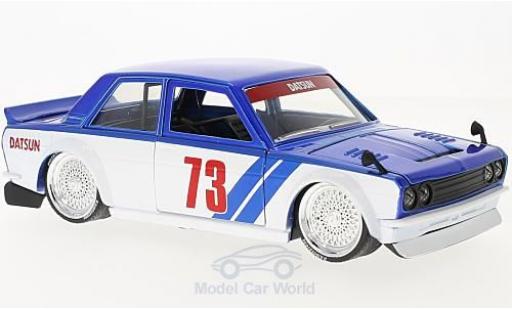 Datsun 510 1/24 Jada Toys metallic blue/white 1973 Widebody diecast model cars