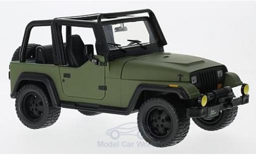 Diecast model cars Jeep Wrangler 1/24 Jada Toys green 1992 ohne Vitrine Jeep Wrangler 1/24 Jada Toys green 1992 ohne Vitrine diecast model cars