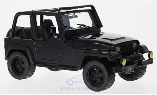 Diecast model cars Jeep Wrangler 1/24 Jada Toys black 1992 ohne Vitrine Jeep Wrangler 1/24 Jada Toys black 1992 ohne Vitrine diecast model cars