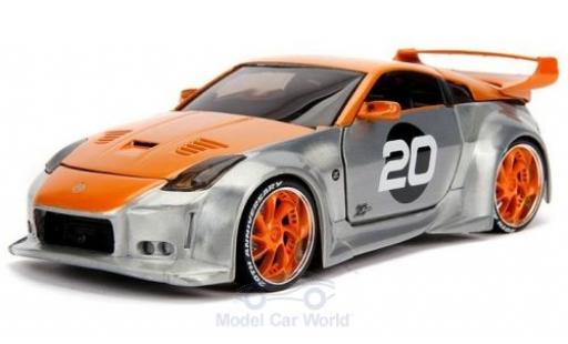 Diecast model cars Nissan 350Z 1/24 Jada Toys grey/orange 2003 Nissan 350Z 1/24 Jada Toys grey/orange 2003 diecast model cars