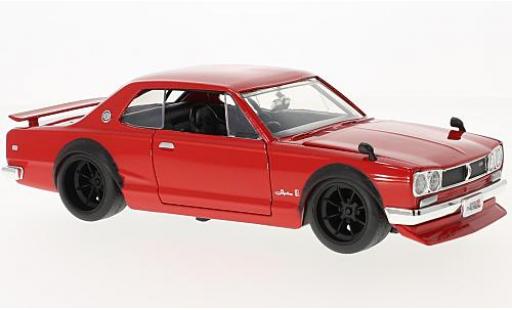 Nissan Skyline 1/24 Jada Toys 2000 GT-R (KPGC 10) red RHD 1971 diecast model cars