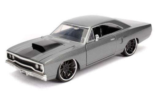 Diecast model cars Plymouth Road Runner 1/24 Jada Toys Tuning metallic grey/matt-black Fast & Furious 1970 Plymouth Road Runner 1/24 Jada Toys Tuning metallic grey/matt-black Fast & Furious 1970 diecast model cars