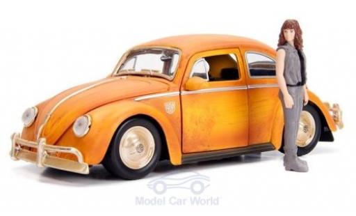 Volkswagen Beetle 1/24 Jada Toys Transformers Bumblebee mit Charlie Figur diecast model cars