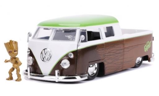 Volkswagen T1 1/24 Jada Toys Pickup brown/white Guardians of the Galaxy - Groot 1963 mit Figur diecast model cars