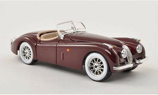 Jaguar XK 120 1/24 Burago Roadster red LHD 1948 diecast model cars