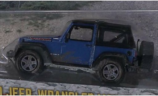 Jeep Wrangler Base 1/64 Greenlight blue/matt-black 2010 diecast model cars