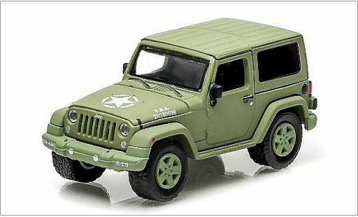 Jeep Wrangler US Army 1/64 Greenlight Hard Top Armee matt-oliv 2014 diecast model cars