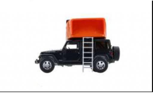 Jeep Wrangler 1/64 Greenlight Unlimited anthrazit/orange 2008 1:64 diecast model cars
