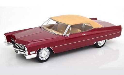 Cadillac Deville 1/18 KK Scale DeVille Convertible metallic red/beige 1967 Verdeck fermé diecast model cars