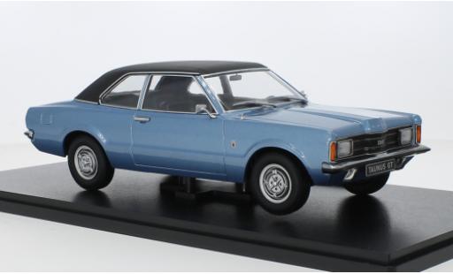 Diecast model cars Ford Taunus 1/18 KK Scale 1300 GT (TC1) metallise blue clair/matte-black 1971 Ford Taunus 1/18 KK Scale 1300 GT (TC1) metallise blue clair/matte-black 1971 diecast model cars